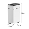 Small double-sided open lid stainless steel induction trash can