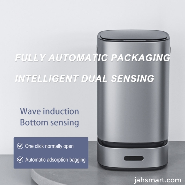 Stainless steel automatic packaging sensor trash can