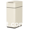 Small double-sided open lid stainless steel induction trash can
