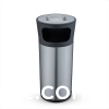 Stainless Steel Round Ashtray Stand Trash Bin