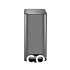 Pedal dual bucket stainless steel trash can