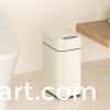 Small double-sided open lid stainless steel induction trash can