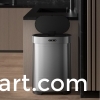 Foldable large capacity induction stainless steel trash can