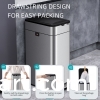 Side-Sliding Stainless Steel Large Capacity Pedal Trash Can