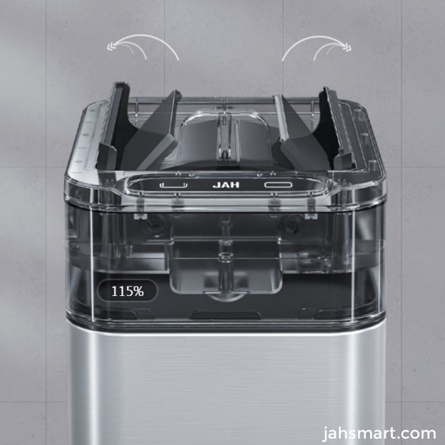 Side-Sliding Stainless Steel Large Capacity Pedal Trash Can
