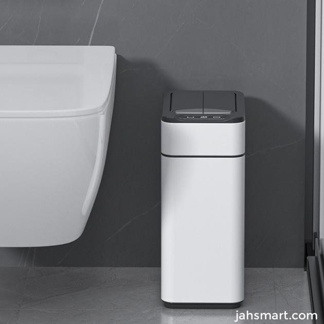 Small double-sided open lid stainless steel induction trash can