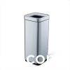 Stainless steel hotel square waste paper basket garbage bin