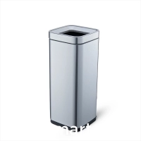 Stainless steel hotel square waste paper basket garbage bin