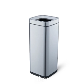 Stainless steel hotel square waste paper basket garbage bin