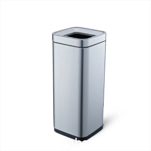 Stainless steel hotel square waste paper basket garbage bin