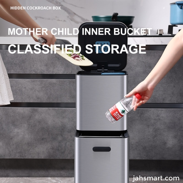 Double-Layer Pull-Out Classified Smart Trash Can