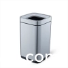 Stainless steel hotel square waste paper basket garbage bin
