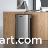 Foldable large capacity induction stainless steel trash can
