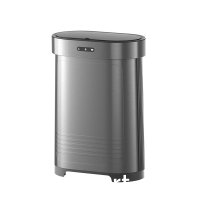 Foldable large capacity induction stainless steel trash can