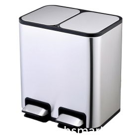 Stainless Steel  Pedal Classified Garbage Can