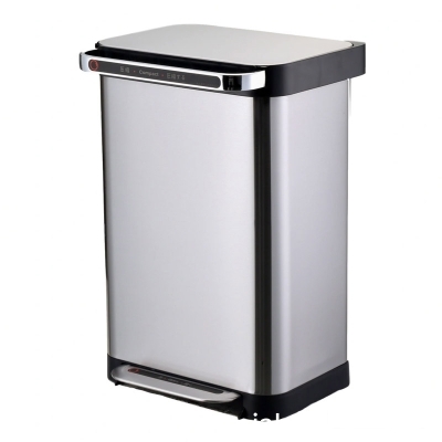 Stainless steel waterproof automatic packing foot trash can