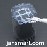 What is one click packaging, and what is the experience of a whole house smart trash can?