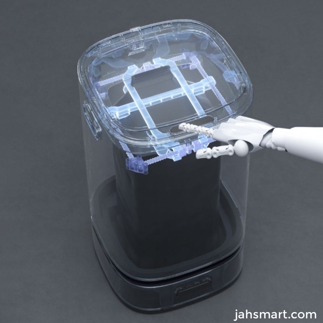 Stainless steel automatic packaging sensor trash can