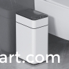 Small double-sided open lid stainless steel induction trash can