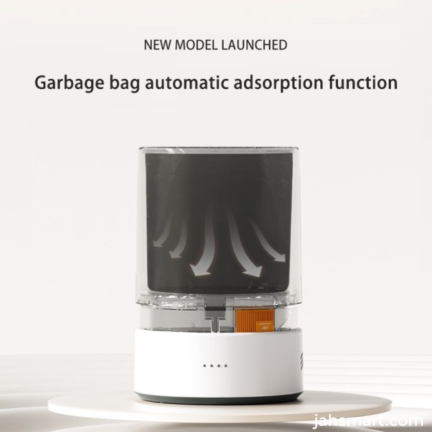 Automatic garbage bag suction wastebasket trash can