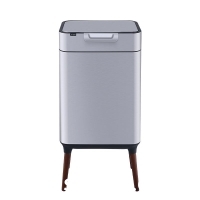 High footed double bucket hand press trash can