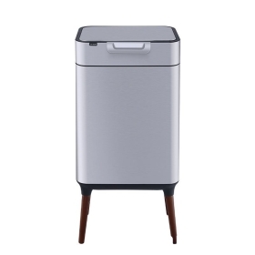 High footed double bucket hand press trash can