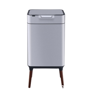 High footed double bucket hand press trash can