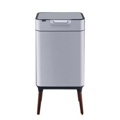High footed double bucket hand press trash can