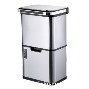 Double layer classification kitchen intelligent garbage bin