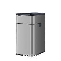 Large capacity bidirectional open lid intelligent garbage bin