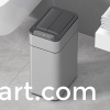 Small double-sided open lid stainless steel induction trash can