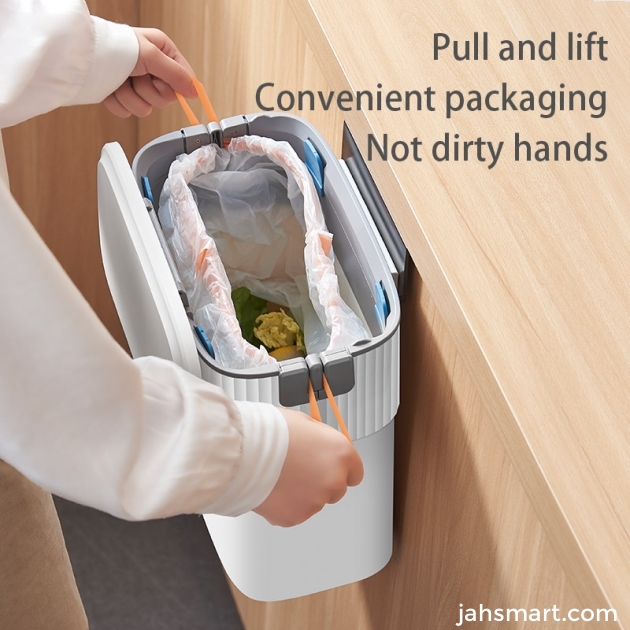 Slide Cover Wall-Mounted Automatic Trash Can