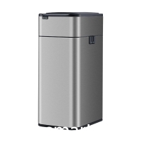Stainless steel medium-sized bidirectional open lid intelligent sensing garbage bin