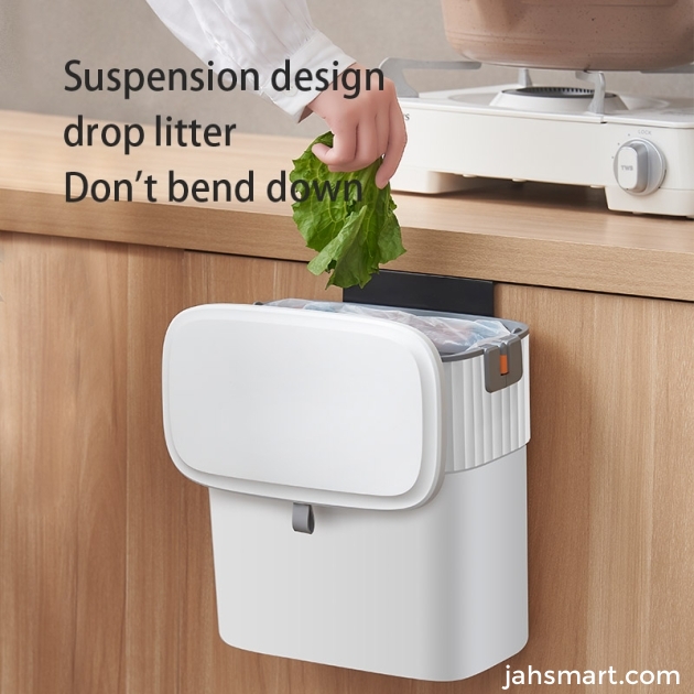 Slide Cover Wall-Mounted Automatic Trash Can